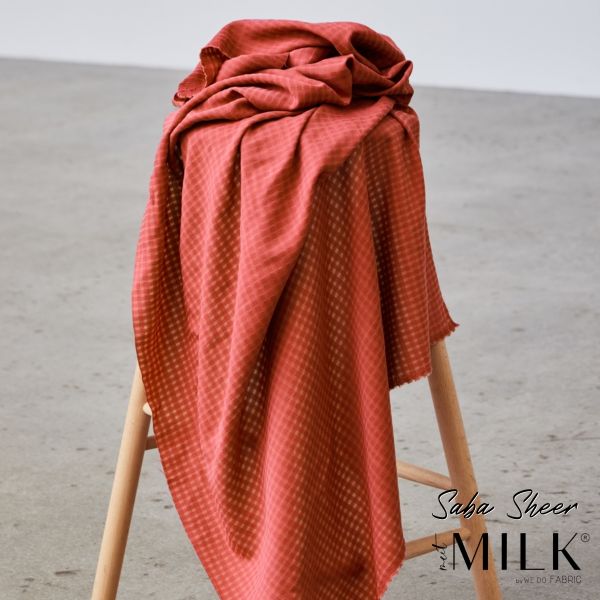 feines Karo Saba Sheer cider – meetMILK® Viskose Voile mit TENCEL™ Lyocell Fasern