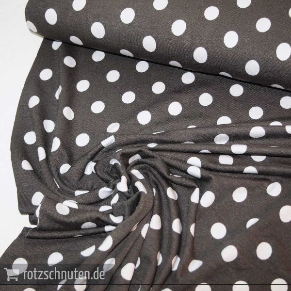 Viscose Jersey ANCONA Dots beige – Tupfen dunkles beige