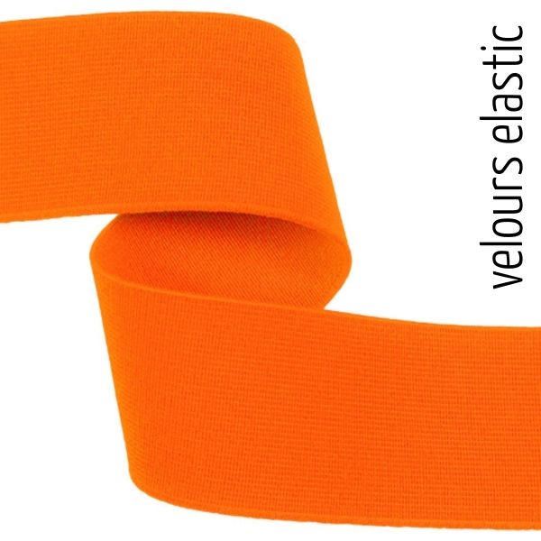 4cm breites weiches Gummiband neon orange – Rockgummi Unterwäschegummi Boxershorts