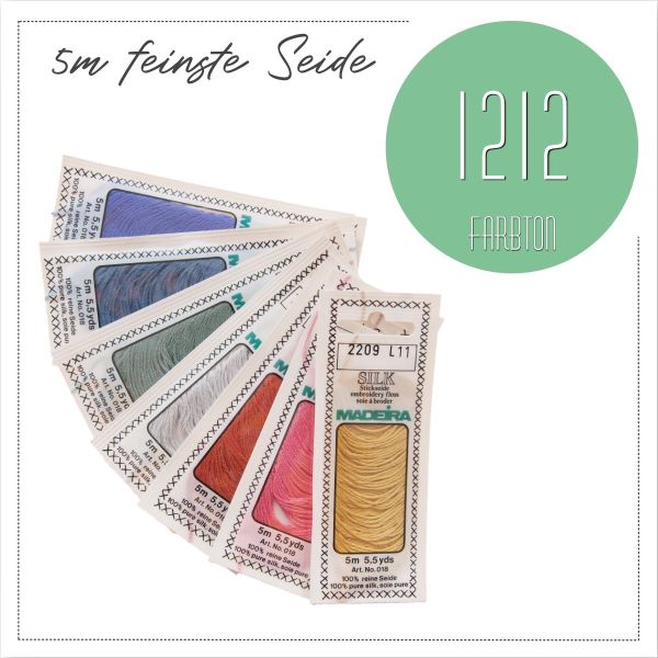 Stickgarn Madeira Silk mint grün 1212 - Sticktwist aus feinster Seide zum Sticken und Applizieren