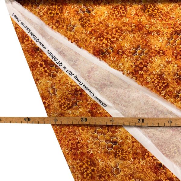 Baumwollstoff Queen Bee Honeycomb Blender – Patchworkstoff mit Bienenwaben