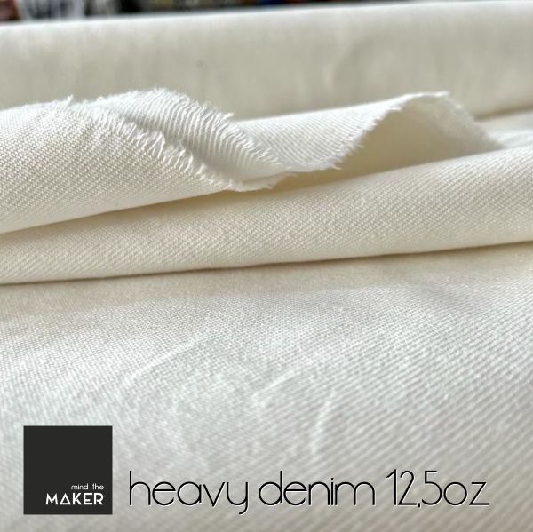 2. Wahl - Heavy Denim 12,5 oz creme von Mind the Maker – robuster Jeans für Kleidung Taschen Möbel
