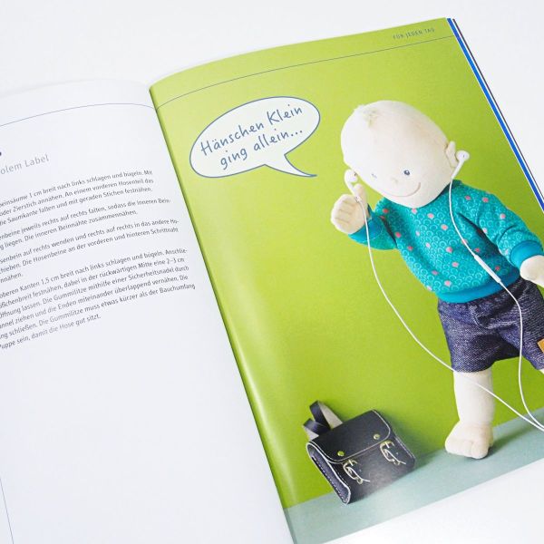 Puppenkleidung nähen aus Jersey - Mini-Mode für Puppen von 40-44cm