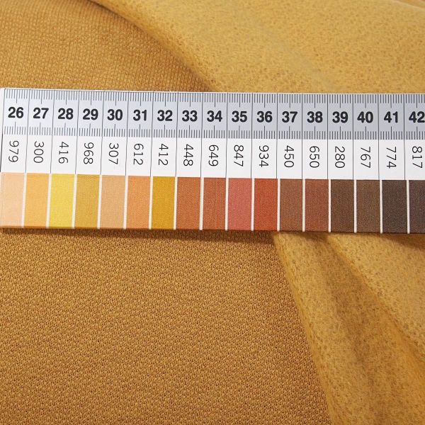 Butterweicher Strick Sweat Baumwolle mit Kaschmir senf gelb - Mind the Maker Organic Woolen Fleece d