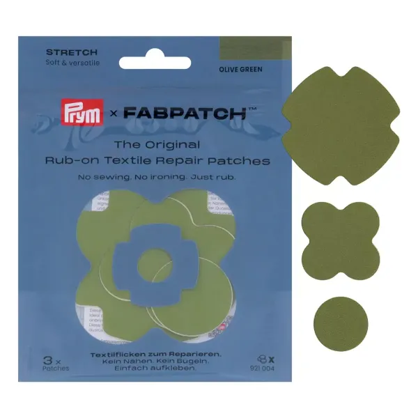 Prym x FabPatch Stretch Reparaturflicken olivgrün 3 Stück
