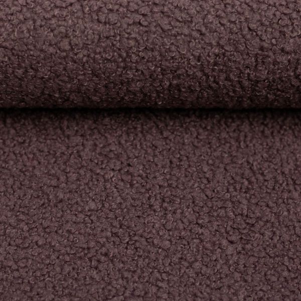 Teddy Bouclé Lämmchen Schaf Fellimintat aubergine - Deko Boucle Kodiak von Swafing