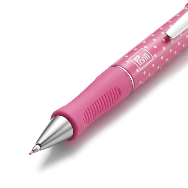 PRYM feiner Kreidestift mit 2 Minen pink