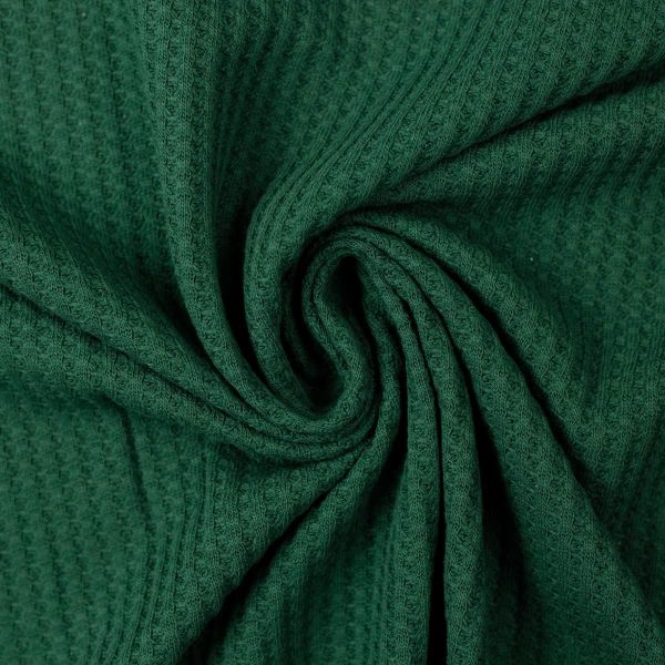 Waffelstrick mit Struktur dunkelgrün aus Baumwolle doubleface – Rocko von Swafing HW22/23