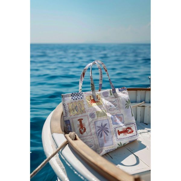 Dekostoff Maritim bunt - Baumwolle Canvas Meeresmotive