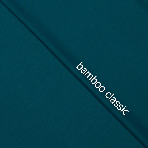 Bamboo Classic petrol – Bambus Webware in Blaugrün mit Stretch