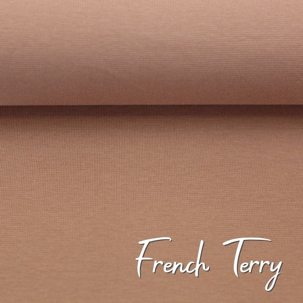 Sweat uni dusty apricot mocca - French Terry MAIKE von Swafing