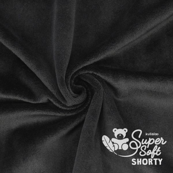 Kullaloo Plüsch SuperSoft Shorty schwarz - Silky Minky Kuschel Nicki 100x75cm