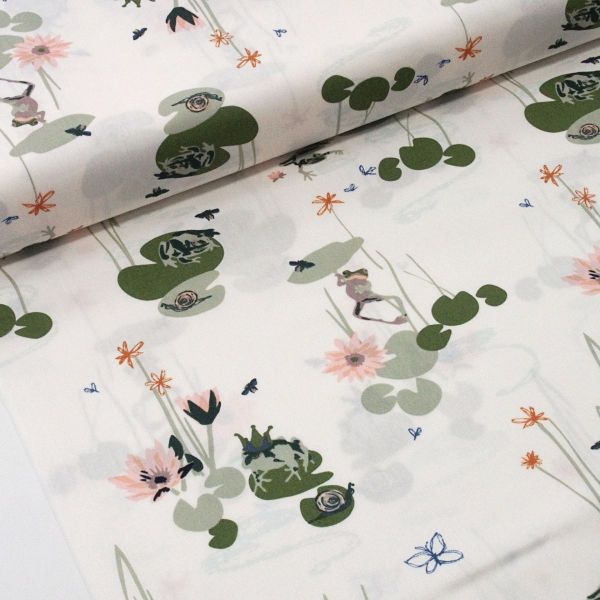 Baumwolle Frösche Teich Seerosen – Lilliput by Sharon Holland