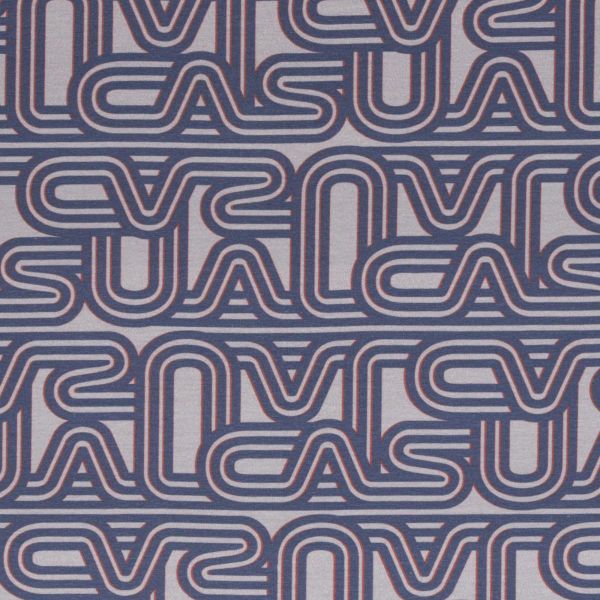 Sweat Retro grau blau - French Terry Casual by Thorsten Berger Edgy von Swafing