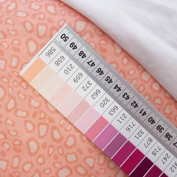 Bio Jersey Animal Print coral – Lillestoff Leo Pastell Mini peach by et voila