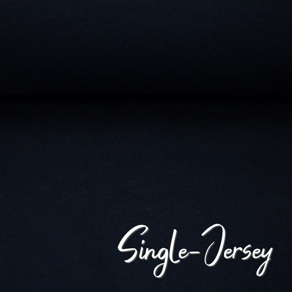 Single Jersey dunkelblau - Baumwolljersey VANESSA von Swafing