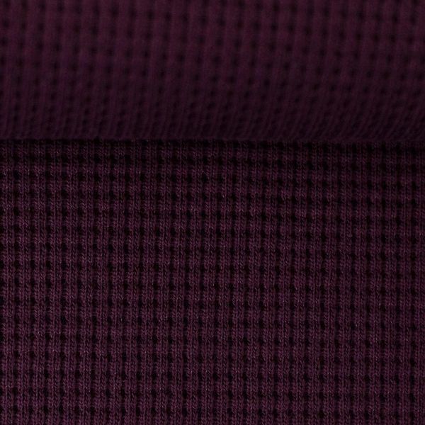 Waffelstrick mit schöner Struktur dark berry – Oslo von Swafing