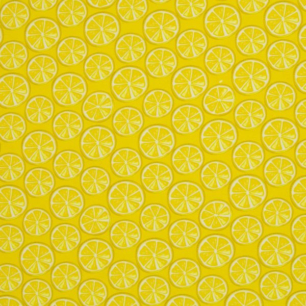 Jersey mit fruchtigen Zitronenscheiben in gelb – frisches Obst aus der Serie Melody von Swafing