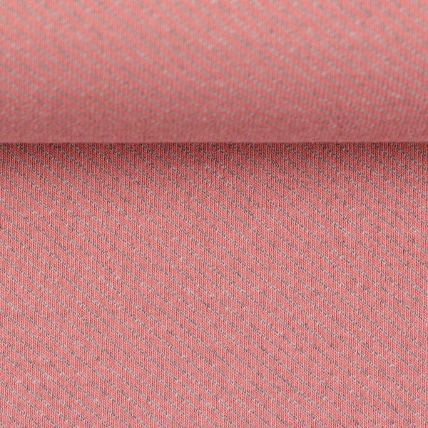 Jacquard Jersey diagonale Streifen lachs apricot – Serie Serge von Swafing