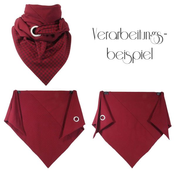 3 Stoffzuschnitte für ein Maxi Dreieckstuch aus Strick Jacquard in koralle • Maxituch Bio Strick