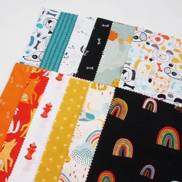 Fat Quarter Stoffpaket Art Gallery Oh Woof - 12 Designs je 50x55cm