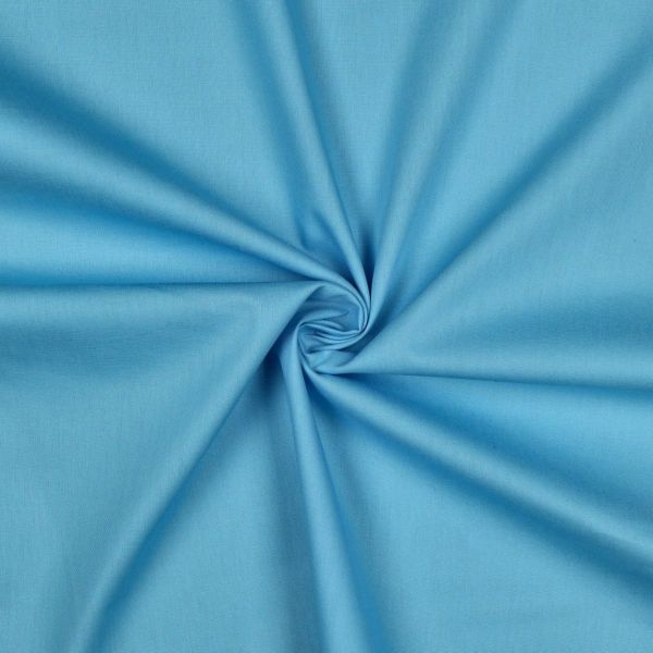 Baumwollstoff uni himmelblau - Baumwolle Popeline – Cotton Poplin sky blue
