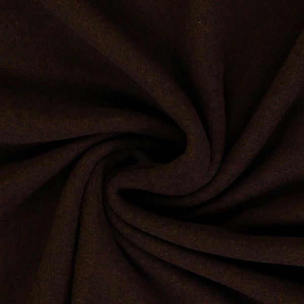 Weicher dicker Strickstoff in dunkelbraun meliert – Strick Bono von Swafing