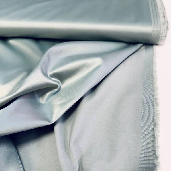 Baumwoll Satin Stretch sage grün – dusty green mit dezentem Glanz Fibre Mood
