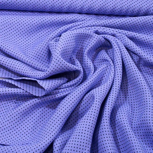 Viskose Webware Flieder mit Mini-Punkten - Viskosestoff für Sommerkleider