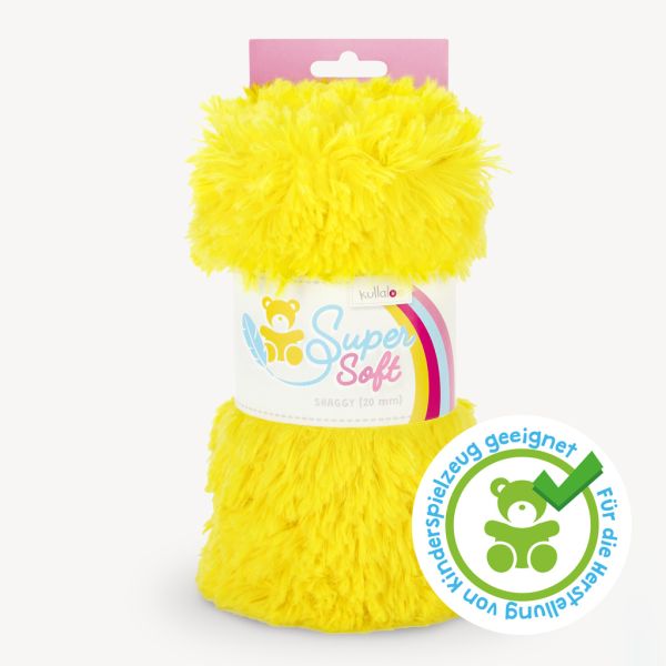 Kullaloo Zottel Shaggy gelb – Langhaarplüsch 100x75cm