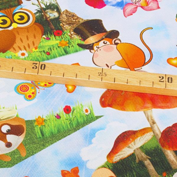 Deko Canvas Märchenwelt kunterbunt - 140cm Baumwolle Digitaldruck