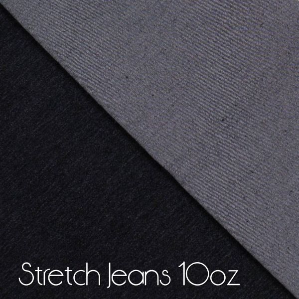Twill Denim 10oz Cotton Lycra – Stretch Jeans schwarz für Kleidung & Accessoires