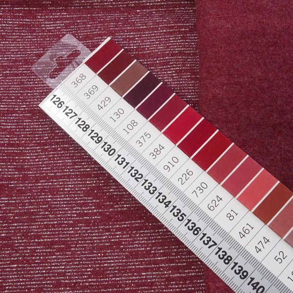 Glamour Sweat bordeaux silber – kuscheliger French Terry mit Glitzer von Swafing