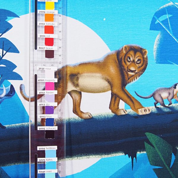 Jersey König der Löwen Simba Timon & Pumbaa Nacht - 50x60cm Disney Panel für Shirt & Kissen