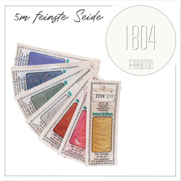 Stickgarn Madeira Silk creme weiß 1804 - Sticktwist aus feinster Seide zum Sticken und Applizieren