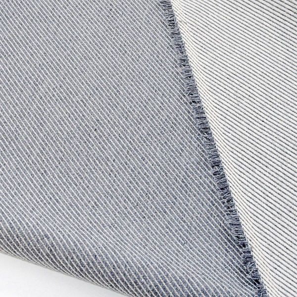 Dekostoff grau DOBBY Premium diagonale Streifen – Baumwollmix gestreift