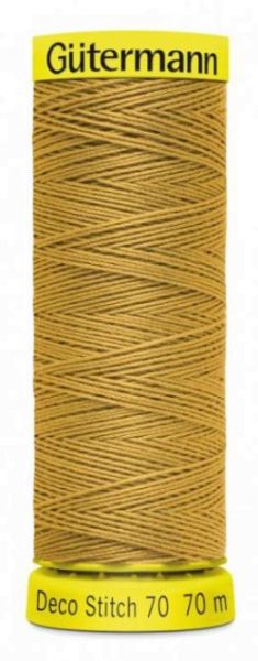 Deco Stitch 70 senf gelb - 70m kräftiges Nähgarn Fb. 0968 von Gütermann für Zierstiche und Steppnäht