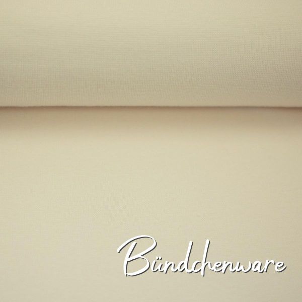 Bündchen glatt im Schlauch creme beige - HEIKE von Swafing