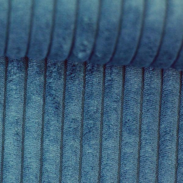Samtcord uni türkis petrol – robuster Breitcordstoff für Möbel & Taschen Wanja von Swafing
