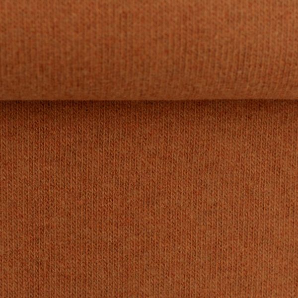 Weicher dicker Strickstoff in terracotta braun – Strick Bono von Swafing