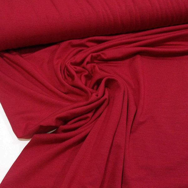 Viskose Jersey knitterfrei aus Bambus bordeaux rot - cold bamboo jersey knit