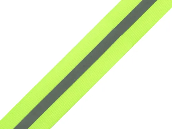Reflektorband neon grün gelb silber 3cm breit - Reflexband reflektiert im Dunkeln für mehr Sichtbark