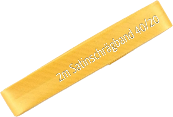 2m Satin Schrägband gelb - Gütermann Satinschrägband 40/20/10