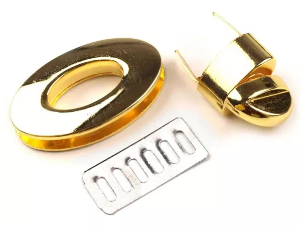 Taschen Drehverschluss gold 23x37mm für Taschen und Rucksäcke