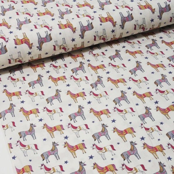 Baumwolle Einhorn Sterne creme - Unicorn C-101 Ed Tablilla Indigo fabrics