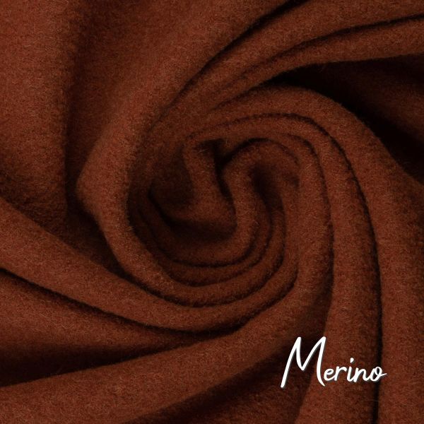 Merino aus 100% Schurwolle - Wollstoff terracotta rost von Swafing Wollwalk Walkloden