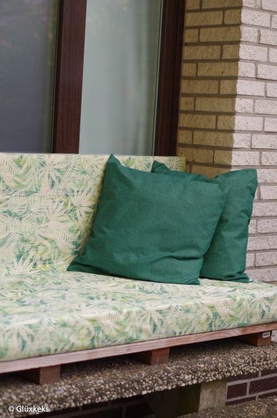 beschichtete Stoff mit Blättern Grün – Serie Alsfeld von Swafing