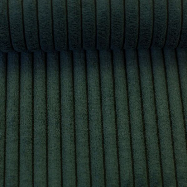 Samtcord uni dunkelgrün – robuster Breitcordstoff für Möbel & Taschen Wanja von Swafing
