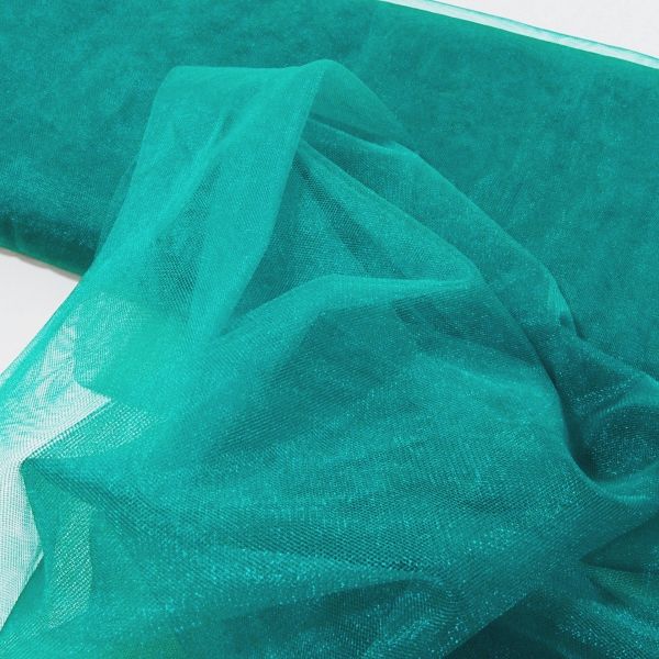 Feintüll in smaragd grün - weicher feiner Tüll für Ballerina Petticoat Schultüte & Co Swiss Tulle