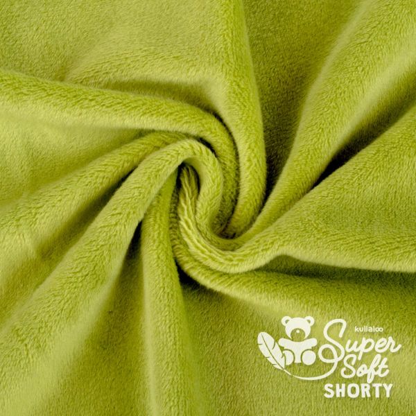 Kullaloo Plüsch SuperSoft Shorty moos grün - Silky Minky Kuschel Nicki 100x75cm
